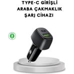 Epilons 38W Araç Şarj Cihazı Type-C Pd USB Hızlı Şarj Çift Port - 20W GaN Black
