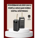 Epilons 4 Çıkışlı Hızlı Şarj Destekli Powerbank - Renkli