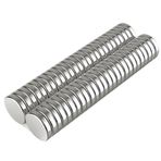 Epilons 50 Adet 10x2mm Yuvarlak Neodyum Mıknatıs Güçlü Magnet Nikel Kaplamalı