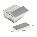 Epilons 50 Adet 20x10x2 Mm Neodyum Mıknatıs Köşeli Magnet N35 Nikel Kaplama Güçlü Kaliteli Dayanıklı