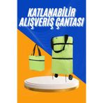Epilons Alışveriş Çantası Katlanabilir Pazar Arabası Tekerlekli Pazar Arabası Katlanabilir