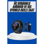 Epilons Amoled Ekran Akıllı Saat Üç Kordonlu Ios Android Uyumlu - .