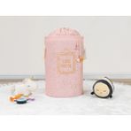 Epilons Baby Kullanımı Kolay Desenli Taşınabilir Torbalı Yuvarlak Sepet (Pembe)
