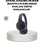 Epilons Bluetooth 5.0 Siyah Kablosuz Kulaklık 18 Saat Batarya Katlanabilir Tasarım - Renkli
