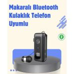 Epilons Bluetooth 5.2 Kablolu Makaralı Kulaklık | Dijital Ekran ve Titreşimli Bildirim