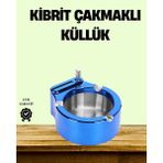 Epilons Çakmaklı Küllük Paslanmaz Çelik Şık Masa Aksesuarı - Ebatlar