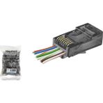 Epilons Cat6 Ez RJ45 Konnektör - 100 Adet Siyah / Ekonomik Poşet Paket ND2410