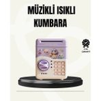Epilons Elektronik Şifreli Atm Görünümlü Çocuk Kumbarası Mor - Renkli