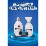 Epilons Gece Görüşlü Akıllı Dönebilen Ev Kamerası Ampül Kamera - 1BW-Beyaz