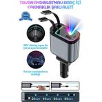Epilons LED Işık Tavan Aydınlatmalı 66W 4’1 Çift Kablolu Hızlı Şarj 3.4A Araç Içi Çakmaklık Şarj Aleti - Seçenek