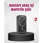 Epilons Magsafe Araç Telefon Tutucu 15W Hızlı Şarj Type-C Girişli - Renkli