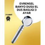 Epilons Masaj ve Yağmur Modlu Çok Işlevli Paslanmaz Çelik Duş Başlığı