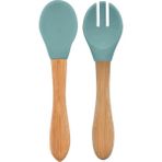 Epilons Mey Ithalat® Mama Kaşığı ve Çatal Seti Aqua Green - Seçenek