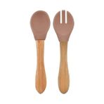 Epilons Mey Ithalat® Mama Kaşığı ve Çatal Seti Woody Brown - Seçenek