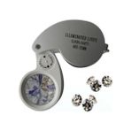 Epilons -Mini 40X25MM Takı Büyüteç, Cep Büyüteç, Teftiş, Elmas Pullar, Madeni Kontrol Lup MG21011 - Ebatlar