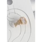 Epilons Pirinç Gold Renk Kare Zirkon Taşlı Kadın Kıkırdak Küpe - TJ-BKP10586