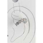Epilons Pirinç Gümüş Renk Bal Peteği Model Zirkon Taşlı Kadın Kıkırdak Küpe - TJ-BKP10568