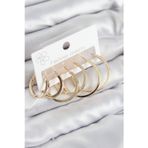 Epilons Pirinç Halka Model Gold Renk Kadın Set Küpe - TJ-BKP11039