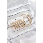 Epilons Pirinç Halka Model Gold Renk Kadın Set Küpe - TJ-BKP11053