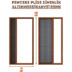 Epilons Plise Pileli Sürgülü Sineklik En 70 cm x Boy 140 cm Sürgülü Akordiyon Kapı Pencere Sineklik - Altınmeşe - 70 x 140