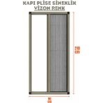 Epilons Plise Pileli Sürgülü Sineklik En 90 cm x Boy 210 cm Sürgülü Akordiyon Kapı Pencere Sineklik (Demir, Ahşap, Çelik,pimapen Kapı - Vizon - 90 x 210