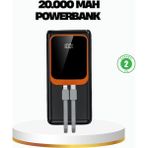 Epilons Powerbank 20000 Mah 22.5W Hızlı Şarjlı ve Kompakt Çoklu Kablo Çıkışlı - Çok Renkli