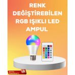 Epilons Rgb Uzaktan Kumandalı LED Ampul 16 Renk A Kalite 2025 Model Orijinal - 1 - 10 W - Beyaz