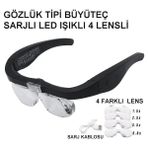 Epilons - Şarjlı Gözlük Büyüteç 4 Farklı Lens -11537DC - Diğer - .