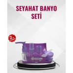 Epilons Seyahat Boy Banyo Seti 5’li Mini Şişe ve Krem Kutusu Çantalı