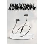 Epilons Sports Mıknatıslı Siyah Bluetooth Kulaklık Kablolu Uzun Pil Ömrü