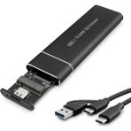 Epilons SSD Kutu Type-C3.1 + Usb3.0 Nvme M2 Chıp JMS583 Siyah HDX1768