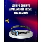 Epilons Süper Parlak LED Kafa Feneri 3 Renk 53 Mod Type C Şarjlı - Diğer - Renkli