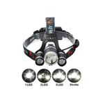 Epilons T6 Kafa Feneri 5000 Lumens 3xcree Xm-t6+2r5 Lamba Led Kamp Lambası