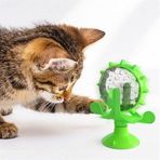 Epilons Vantuzlu Zilli İnteraktif Dönebilen Mama Kaplı Renkli Eğlenceli Eğitici Kedi Oyuncağı