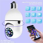 Epilons Wifi 360 Panoramik Ampul Kamera Güvenlik Kamerası Çift Wifi 360 Derece Gece Görüşlü - Beyaz