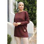 Epilons Yeni Stil Kahve Arma Detaylı Tunik 10020 klt9678746792384