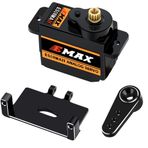 EPINON AXIAL SCX24 Servo Metal Dişli EMAX Servo Direksiyon Servosu Servo Montaj Braketi ve Kol SCX24 Yükseltme Parçaları (Siyah)