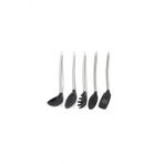 Epınox Silikon Siyah Mutfak Seti 3 (silikon Kaşık, Spatula, Kepçe, Spagetti Kaşığı, Kevgir)