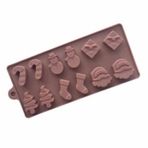 Epinox YLB-22 Yılbaşı 22.5x10x1.5 cm Silikon Çikolata Kalıbı