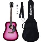 Epiphone Starling Hot Pink Pearl Akustik Gitar Başlangıç Paketi
