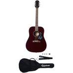 Epiphone Starling Wine Red Akustik Gitar Başlangıç Paketi