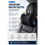 EpiRelax Araba Ortopedik Boyun Yastığı Oto Boyun Yastığı Visco Araç Boyun Yastığı Araç Boyunluk Koltuk Başlığı Oto Aksesuar