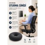 EpiRelax Ortopedik Visco Oturma Simidi Basıncı Azaltır, Gün Boyu Konfor Sağlar Uzun Süreli Oturuşlarda Rahat Destek - 15 x 15 cm - Siyah