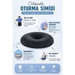 EpiRelax Premium Visco Destek Minderi Ağrıyı Azaltmaya Yardımcı Konfor Ofis ve Ev Kullanımı Için Ideal - 15 x 15 cm - Siyah