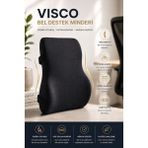 EpiRelax Visco Ortopedik Bel Destek Minderi – Araba ve Ofis İçin Sırt Yastığı, Duruş Düzeltici - 33 x 34 cm - Siyah