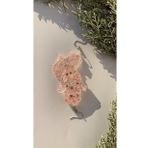 Epoksi İçine Pembe Glitter Süs Tırtıklı Kristal Desen Fatma Ana Eli Gümüş Aksesuar Küpe El Yapımı