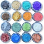 Epoksi Kalıp Cank Epoksi Reçine 16 Adet Mini Sedef Toz Pigment Boya Seti, Epoksi Pigment Renklendirici Boya Set