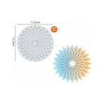 Epoksi Reçine Silikon Kalıp İthal Çiçek Motifli Bardak Altlığı Taş Tozu Silikon Kalıp Hb5021-0089