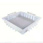 Epoksi Reçine Silikon Kalıp İthal Mega Boy Dikdörtgen Muhtelif Sanatsal Kalıp 25X26,5X4,5 Cm Ölçü