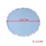 Epoksi Reçine Silikon Kalıp İthal Tırtıklı Büyük Yuvarlak Tepsi Sunum Ve Muhtelif Kalıp Hb460160 - 0003